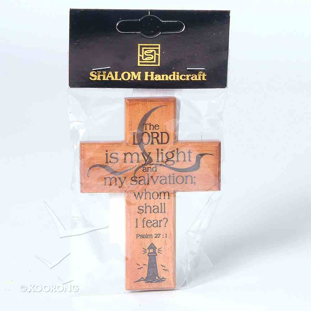 Cross: The Lord is My Light and My Salvation (Psalm 27:1) Lighthouse (Mahogany) Homeware