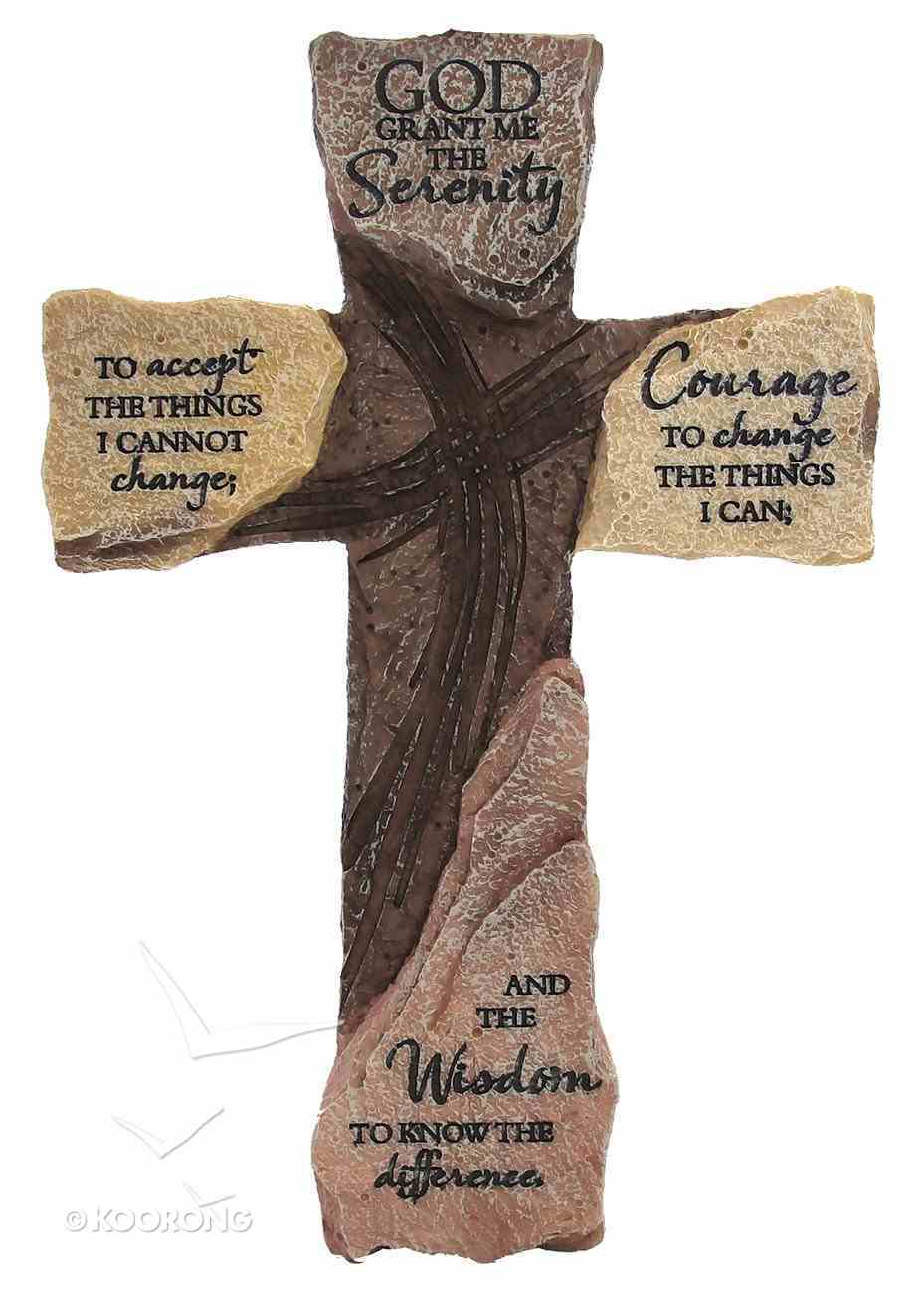 Wall Cross: Serenity Prayer (Polyresin) Plaque