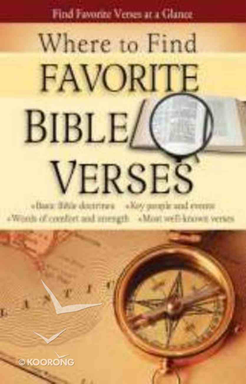 Where to Find Favourite Bible Verses (Rose Guide Series) Pamphlet