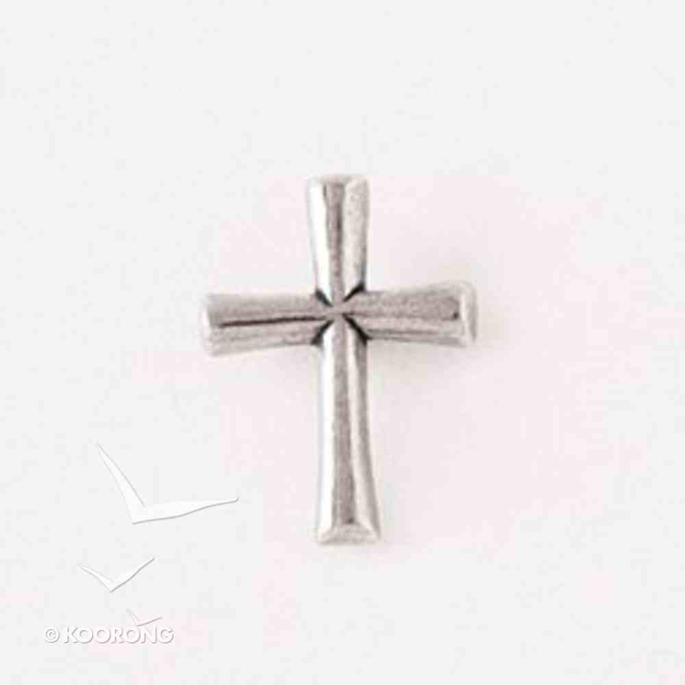 Lapel Pin 100% Lead Free Pewter Round Flared Cross Jewellery