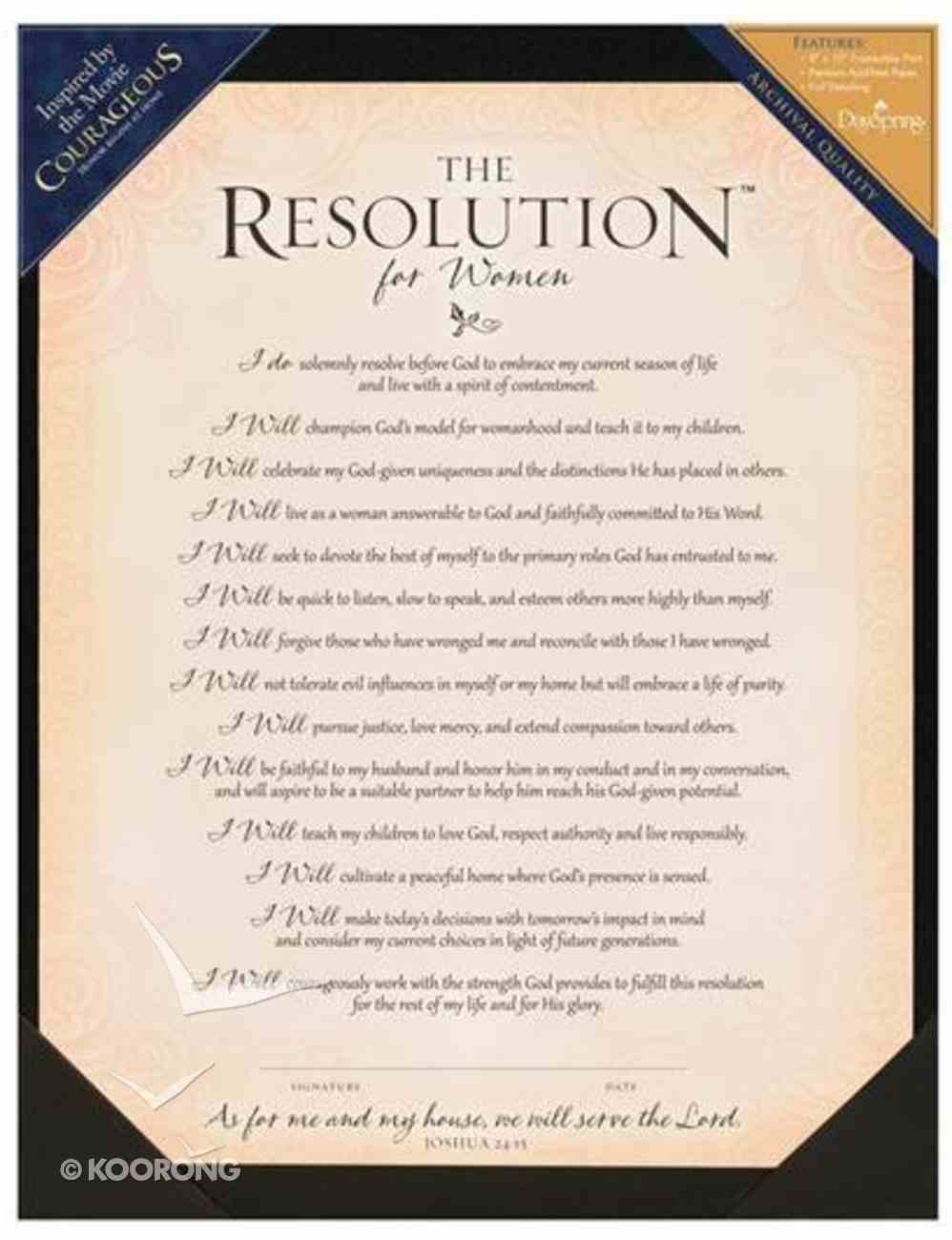 courageous resolution print