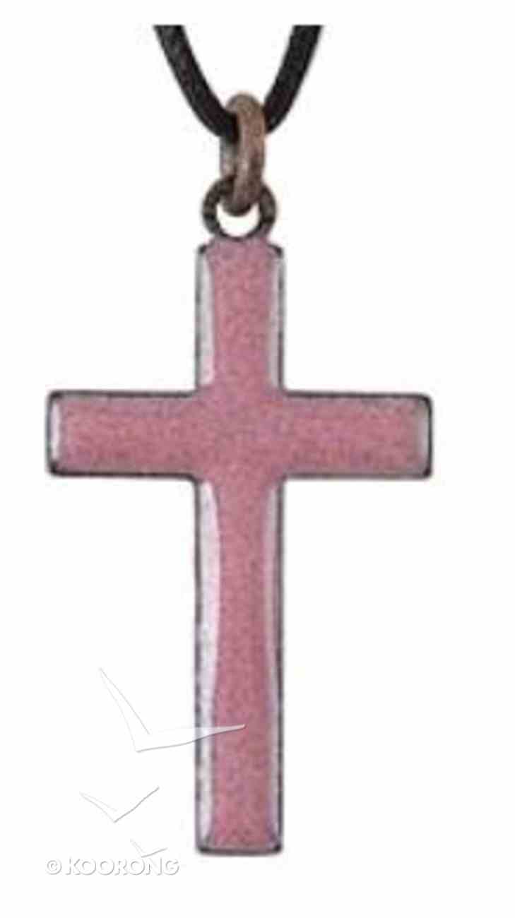 Pendant: Cross Pink Enamel Jewellery