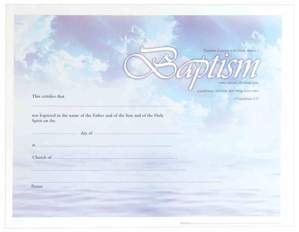 Certificate Baptism | Koorong