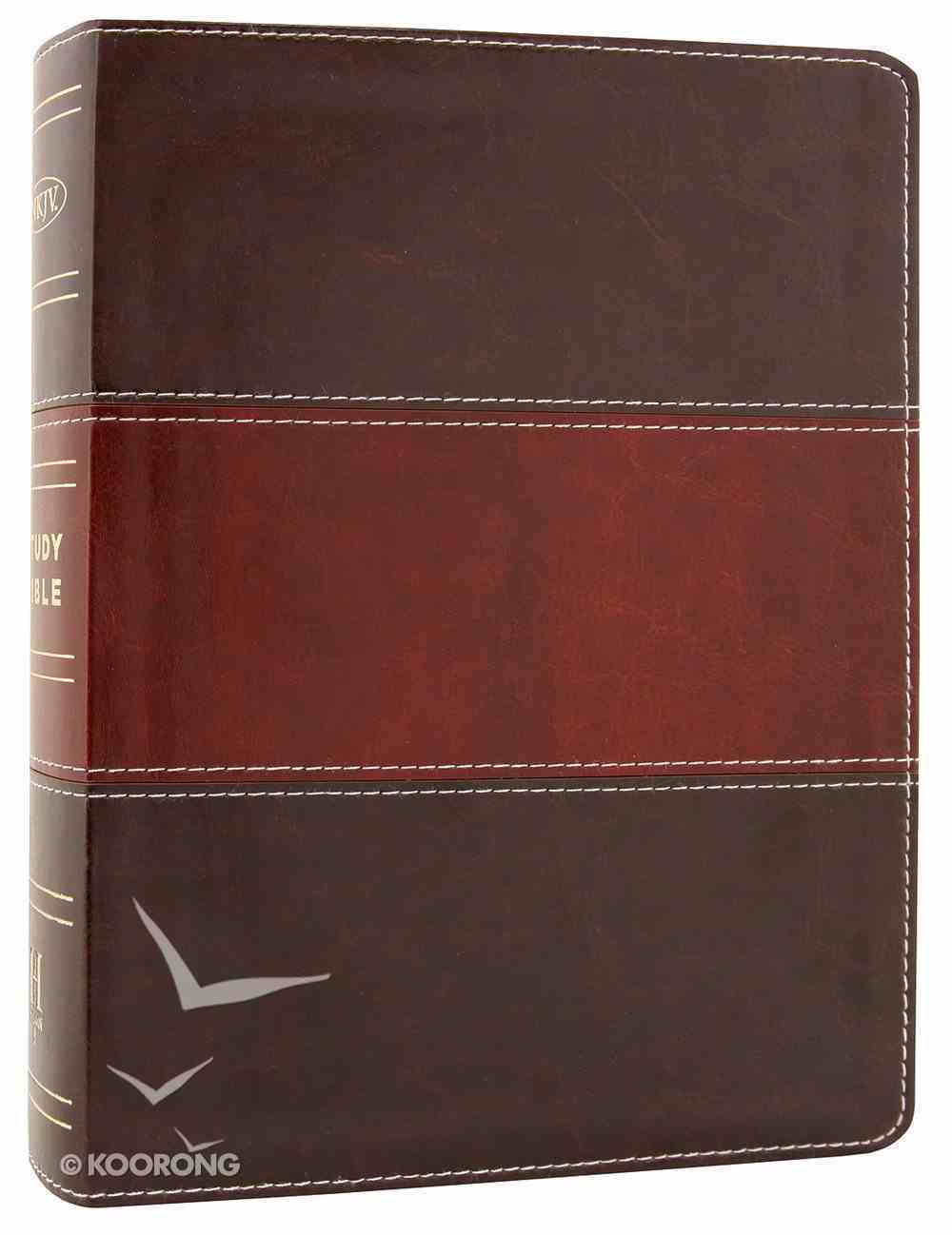 NKJV Holman Study Bible Mahogany (Full Colour) Premium Imitation Leather
