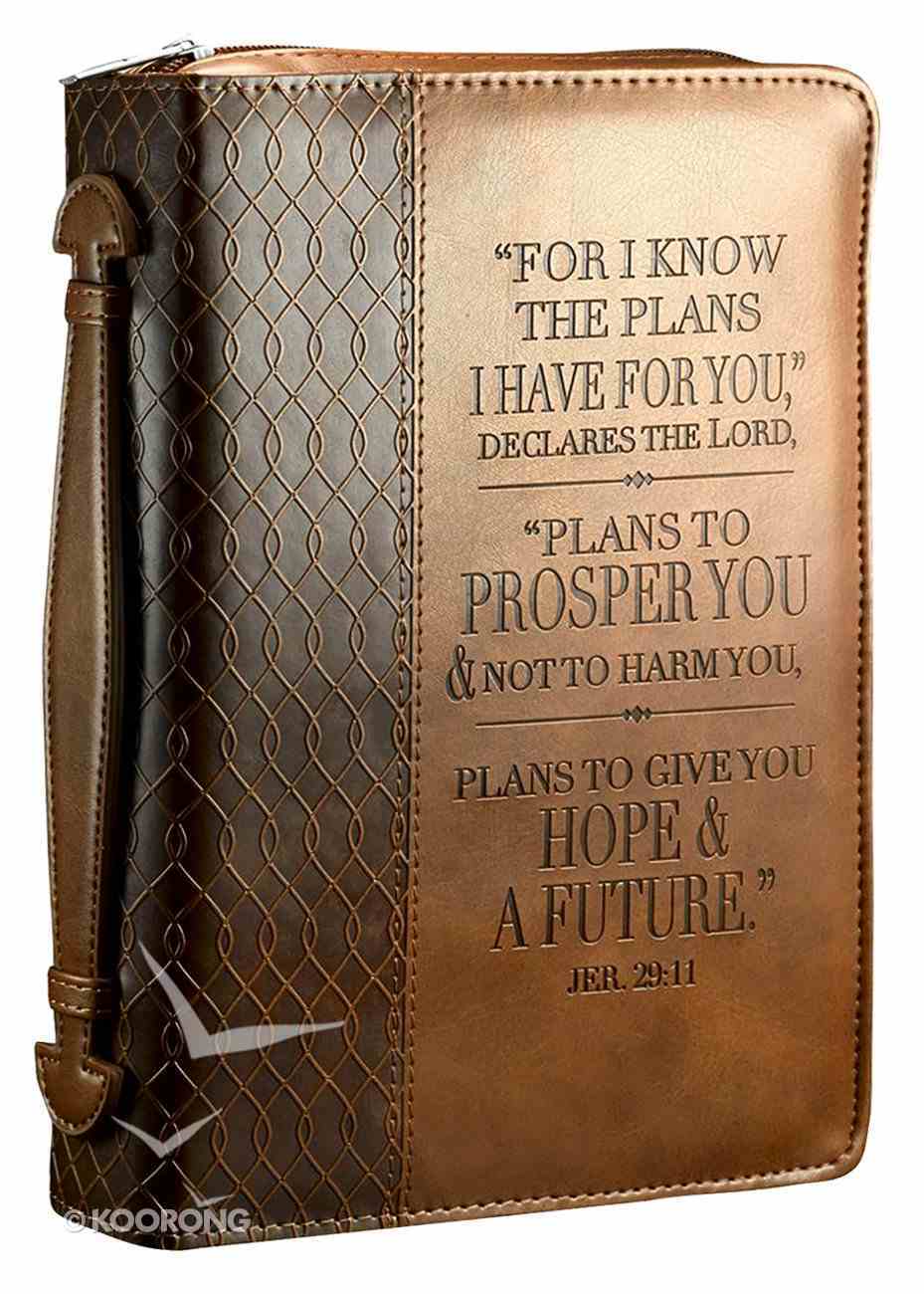 Size Small Jeremiah 29:11 Brown Bible Case or Book Cover Imitation Leather