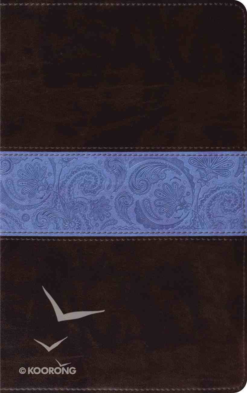 ESV Thinline Chocolate Blue Paisley Band (Red Letter Edition) Imitation Leather