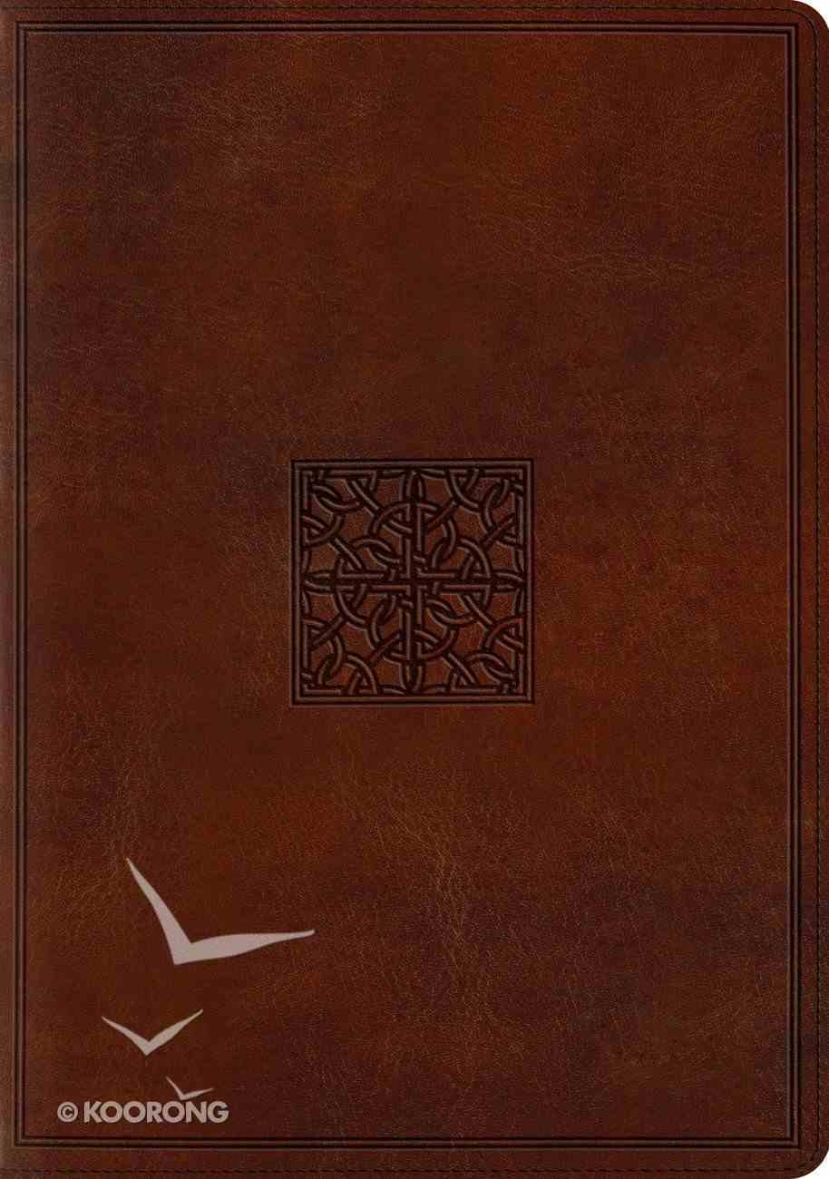ESV Study Bible Trutone Walnut Celtic Imprint Design (Black Letter Edition) Imitation Leather