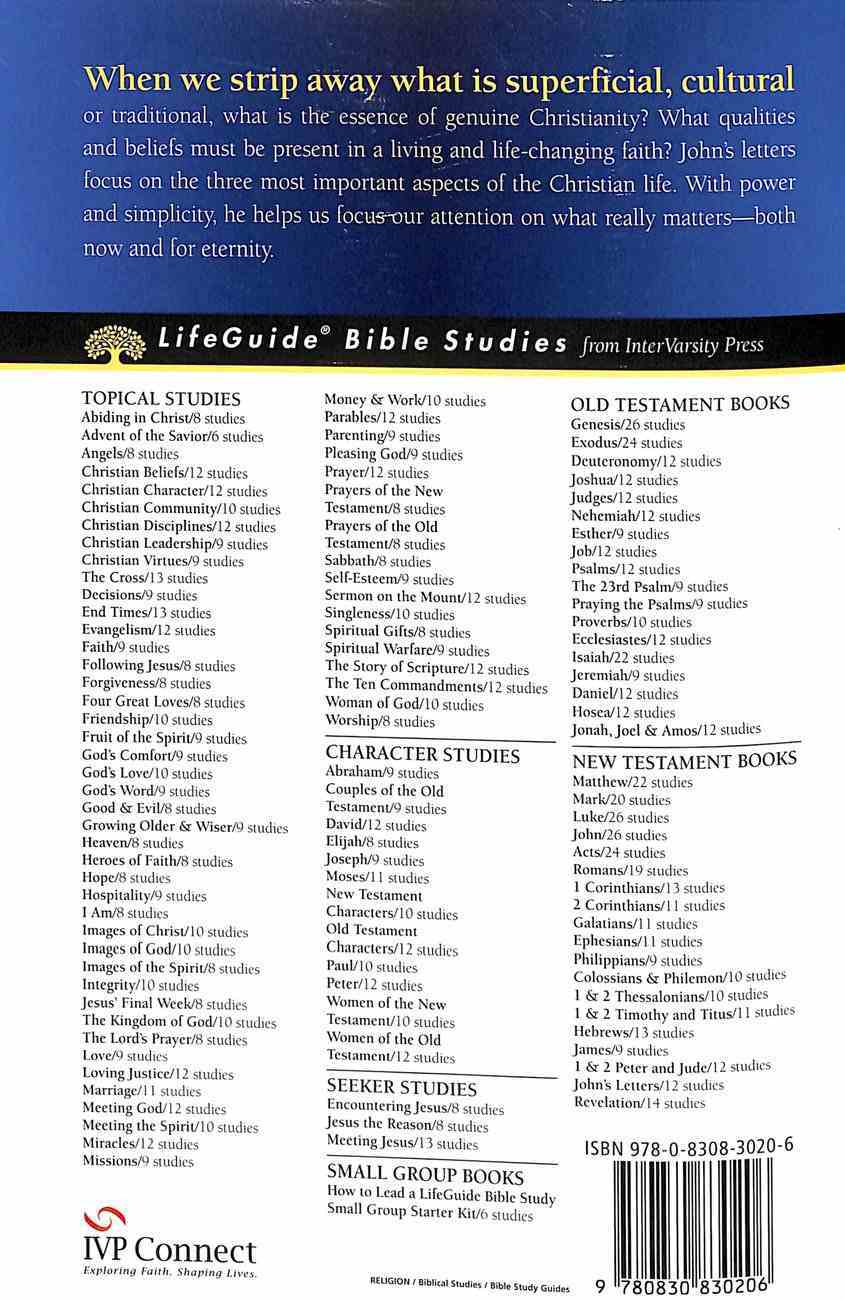 John's Letters (Lifeguide Bible Study Series) Paperback