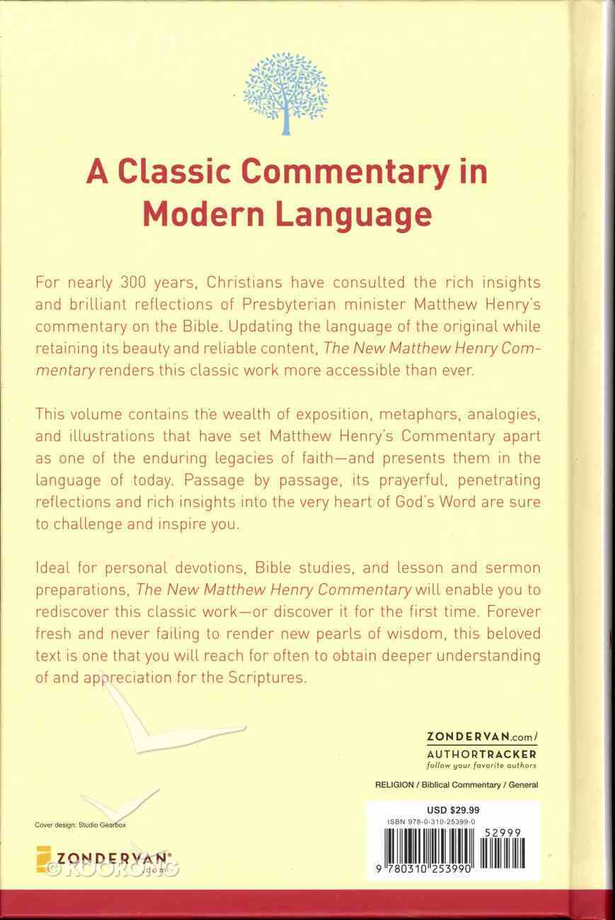 The New Matthew Henry Commentary Hardback