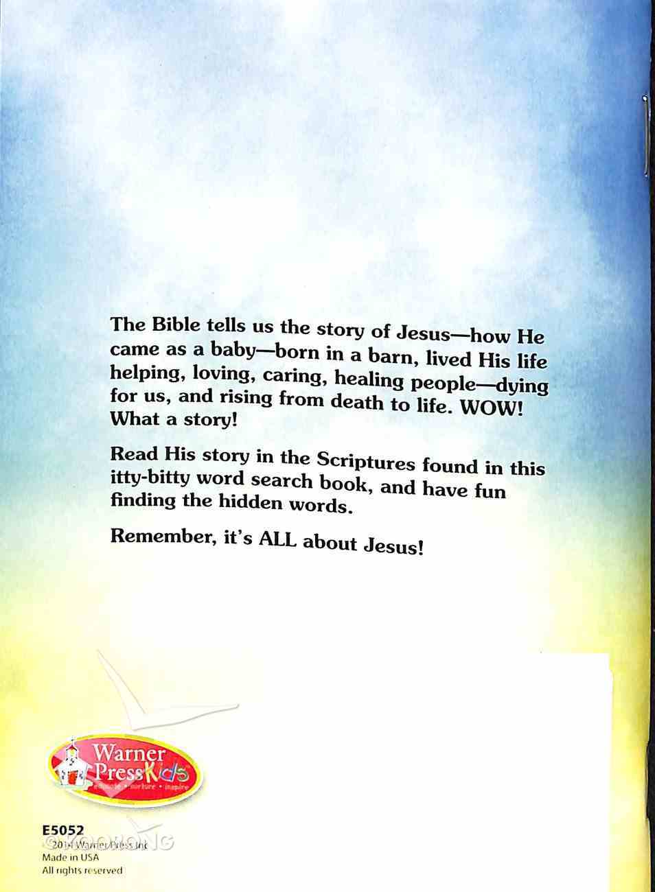 Activity Book It's All About Jesus Word Search (Itty Bitty Bible Series) Paperback