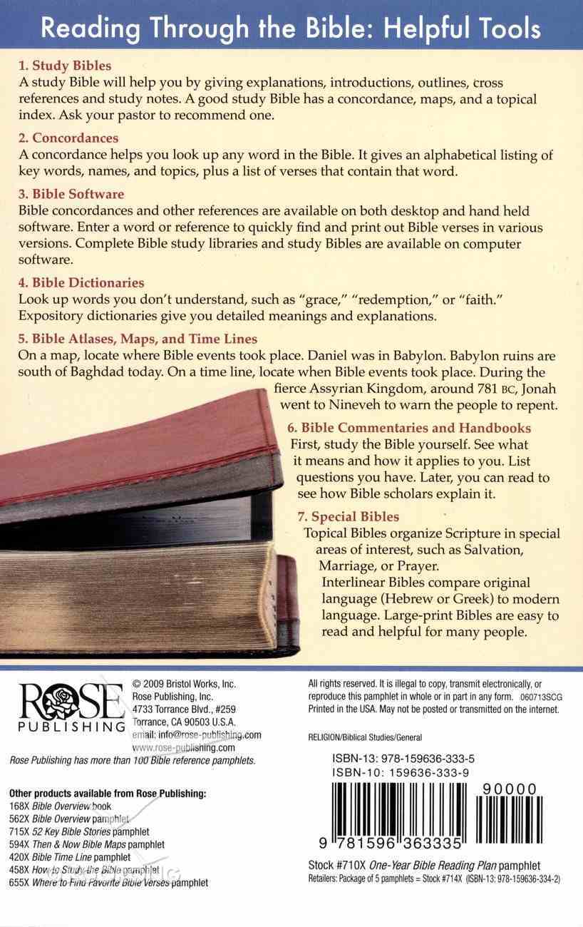 One Year Bible Reading Plan (Rose Guide Series) Pamphlet