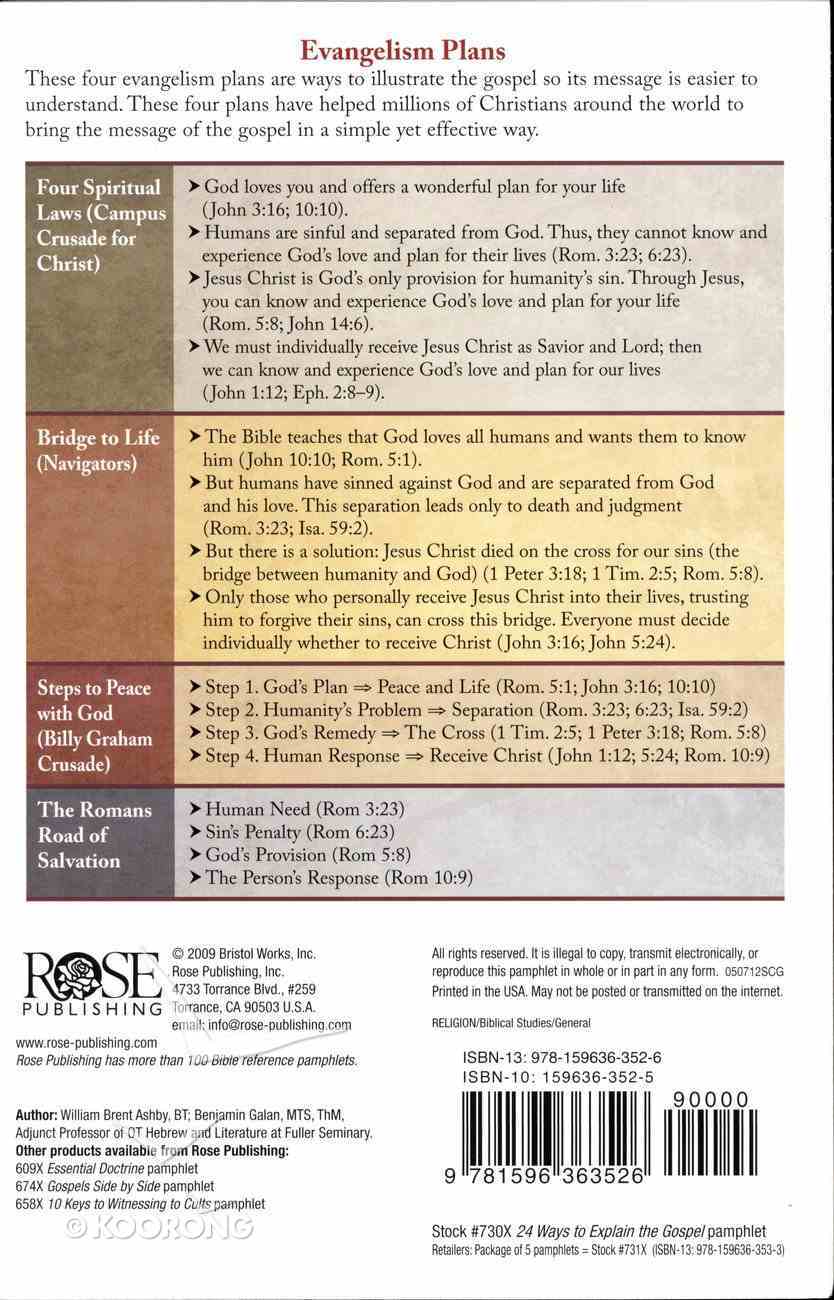 24 Ways to Explain the Gospel (Rose Guide Series) Pamphlet
