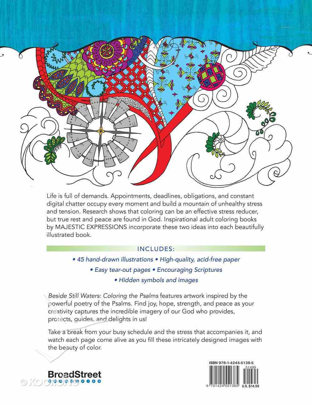 Beside Still Waters (Majestic Expressions) (Adult Coloring ...
