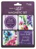 Magnetic Set of 4 Magnets: Seeds of Love (Purple/flowers) Novelty - Thumbnail 0