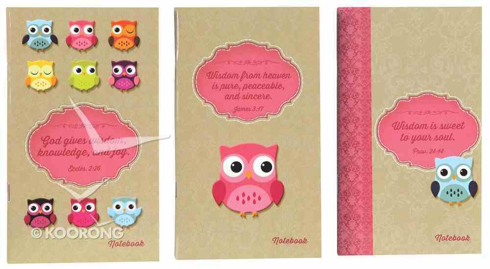 Notebook Set Owl: Wisdom For the Soul (3x Notepads Shrink Wrapped) Pack