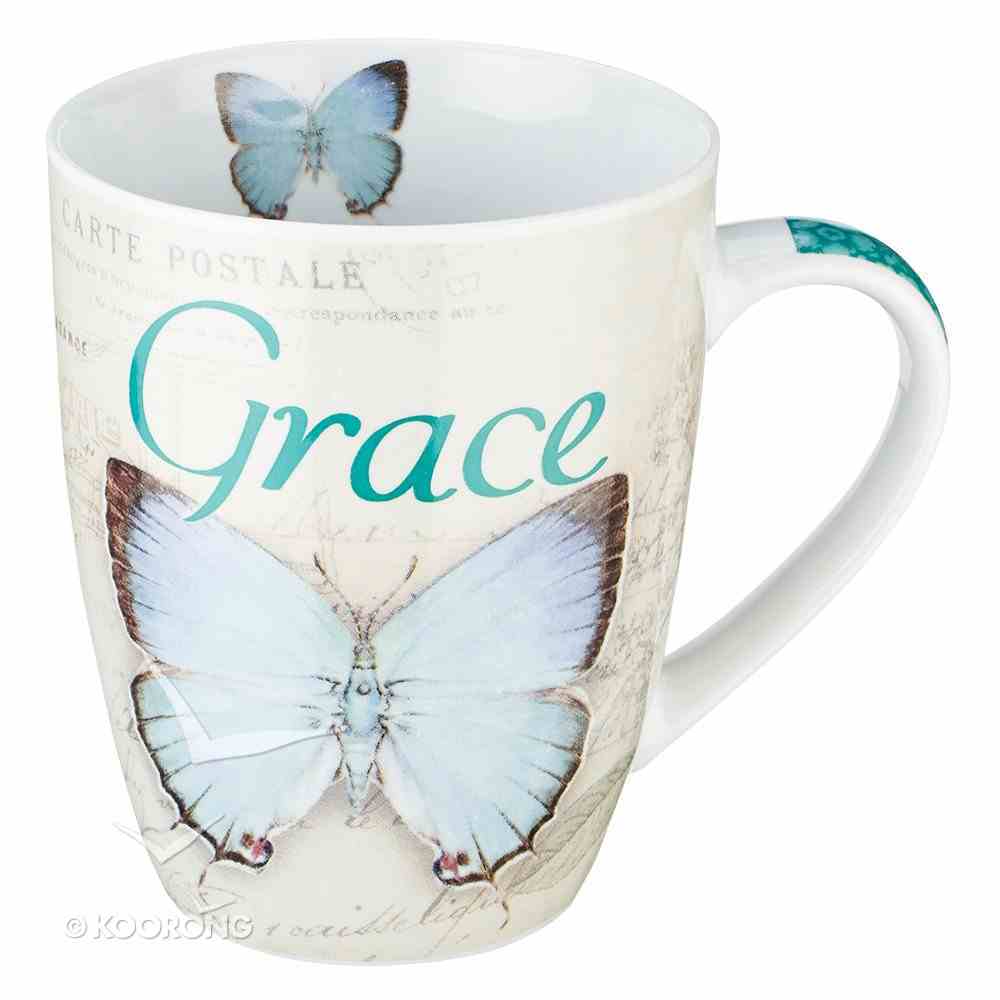 Ceramic Mug: Grace Butterfly Blue (355ml) Homeware