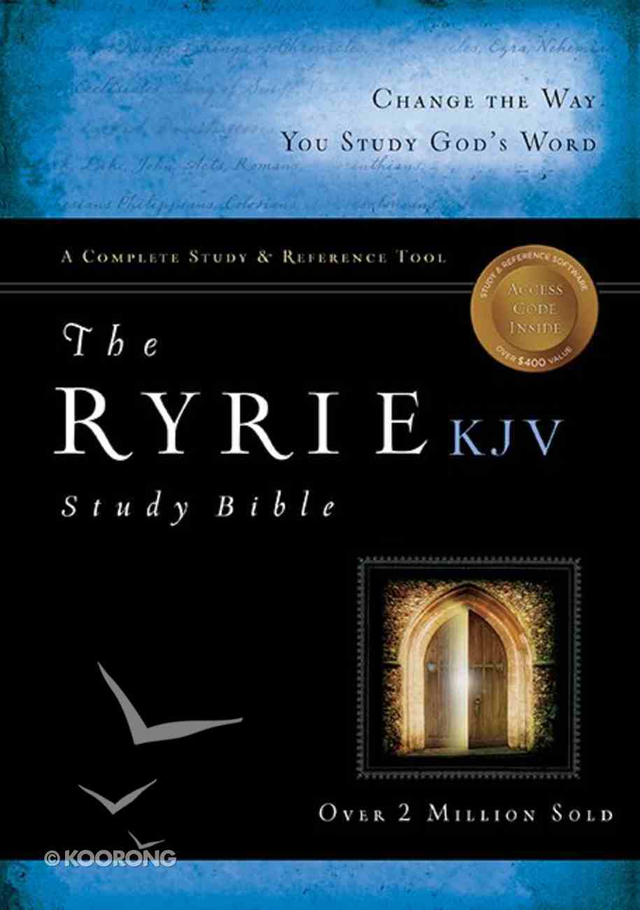KJV Ryrie Study Bible Black Bonded (Red Letter Edition) Bonded Leather