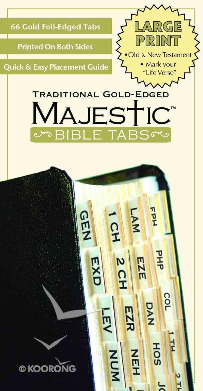 Majestic Bible Tabs Large Print Traditional Gold Stationery