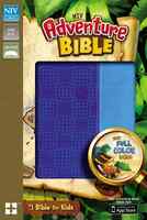 NIV Adventure Bible Electric Blue Ocean Blue (Black Letter Edition) Premium Imitation Leather - Thumbnail 2