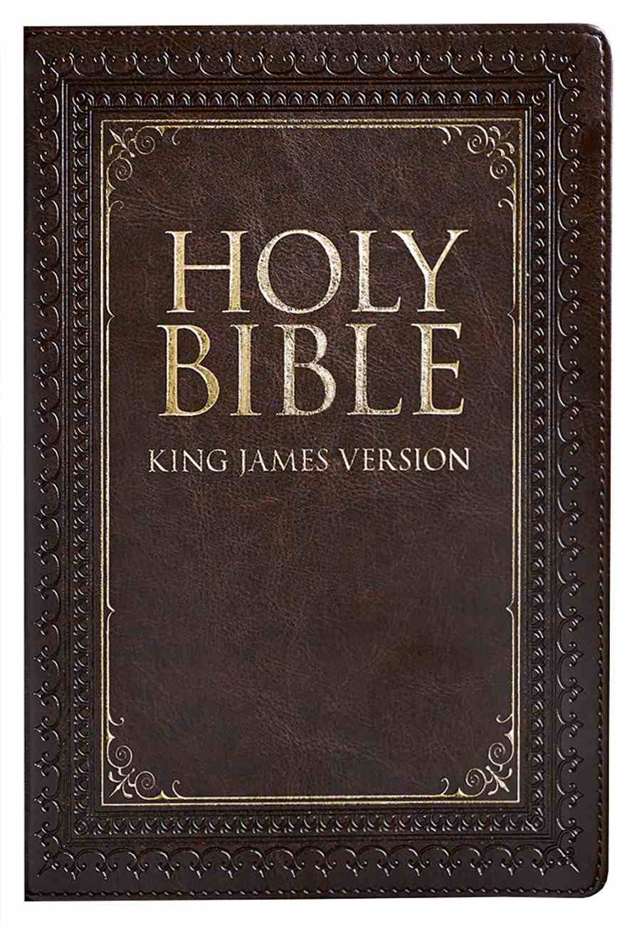 KJV Large Print Thinline Bible Brown Red Letter Edition | Koorong