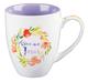 Ceramic Mug: Give Me Jesus (Colored Wreath) Purple/White (444ml) Homeware - Thumbnail 0