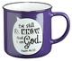 Stoneware Mug: Be Still & Know That I Am God Psalm 46:10 (Purple/white) Homeware - Thumbnail 0