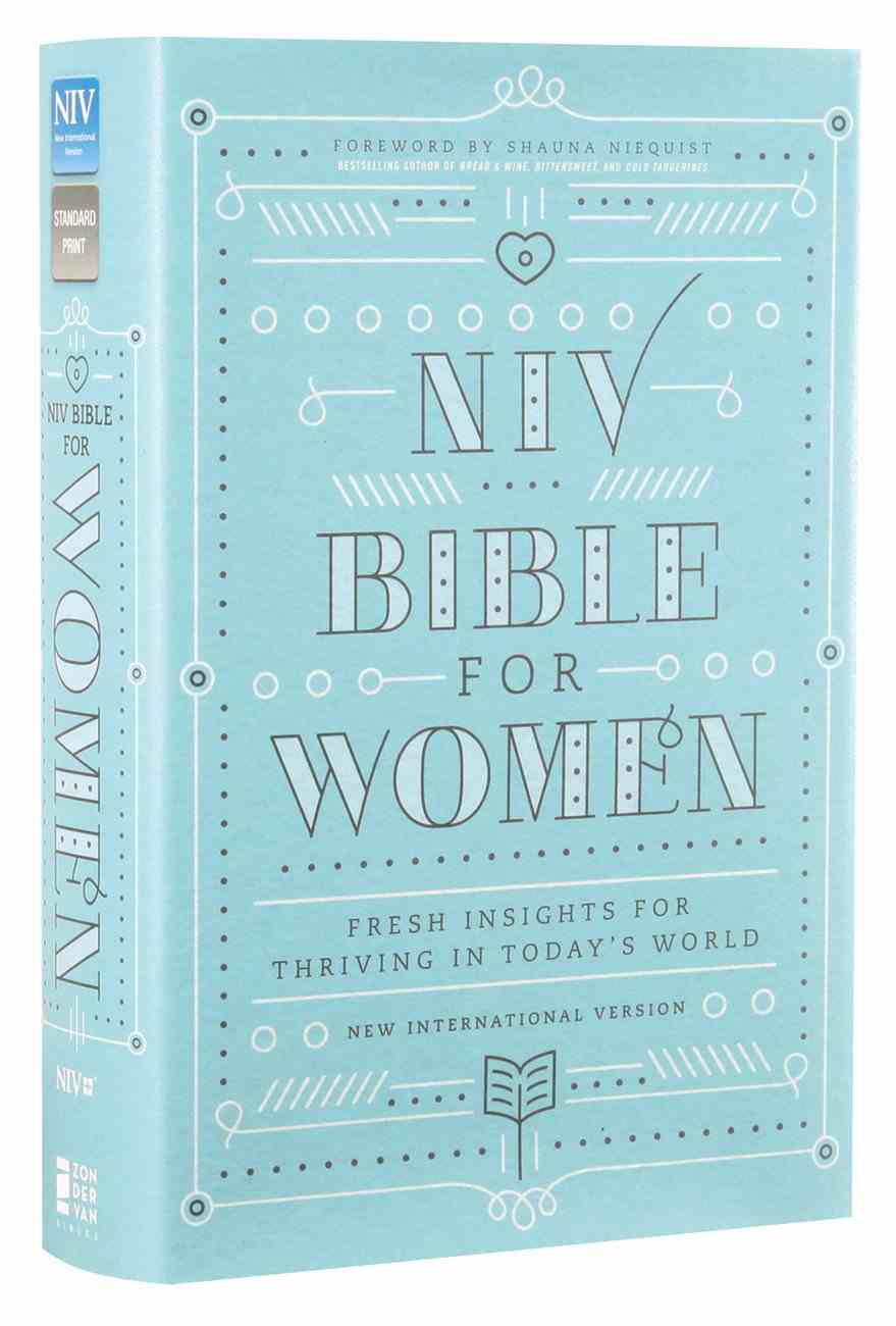 NIV Devotional Bible For Women Aqua (Black Letter Edition) | Koorong