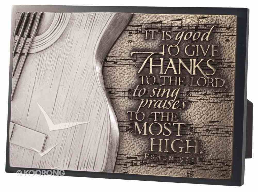 Moments of Faith Sculpture Plaque: Guitar, It is Good to Give Thanks to the Lord, Psalm 92:1 Homeware