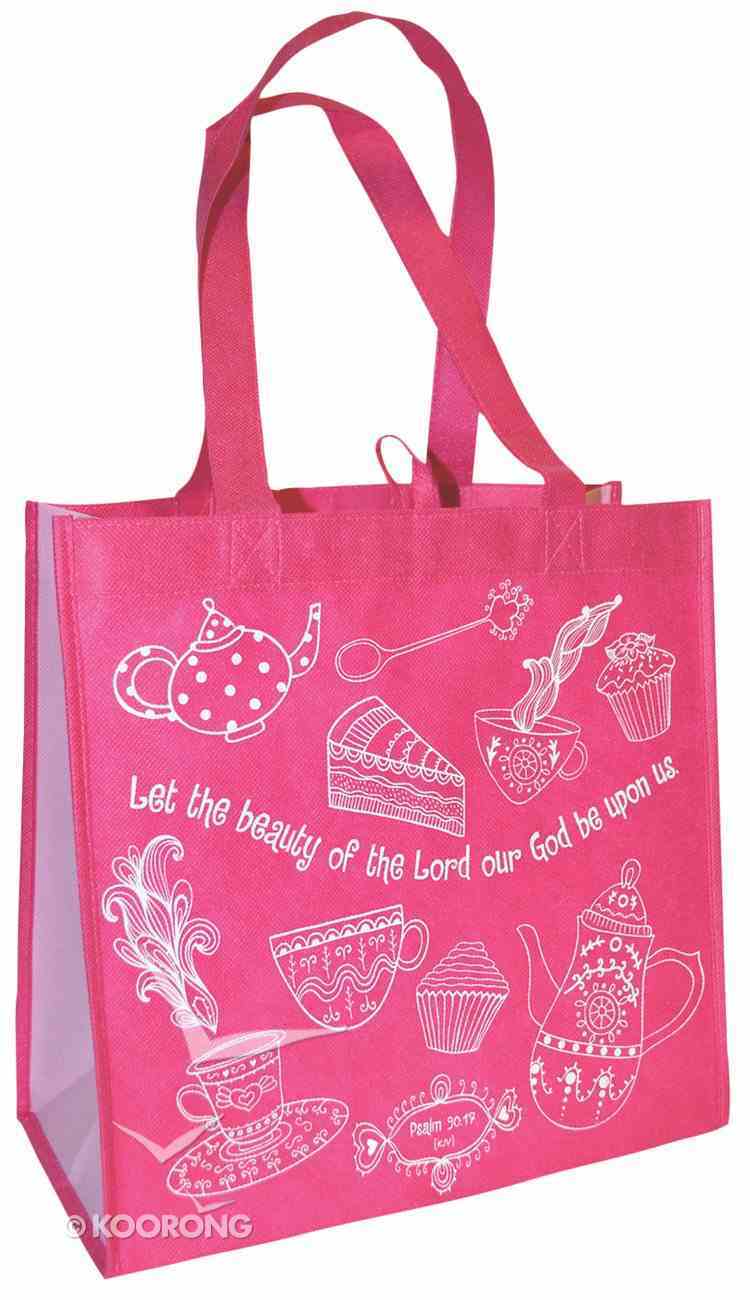 Reusable Shopping Bag: Let the Beauty of the Lord (Pink With Lavender Sides) Soft Goods