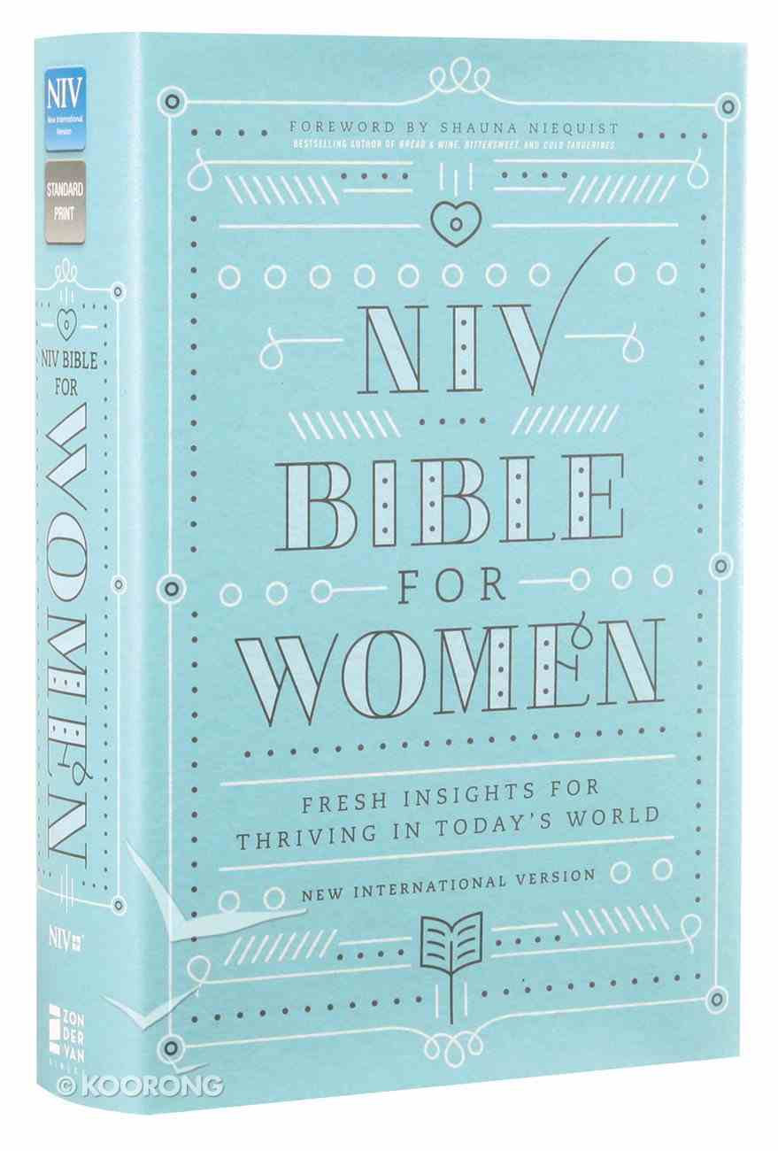 NIV Devotional Bible For Women Aqua (Black Letter Edition) Hardback