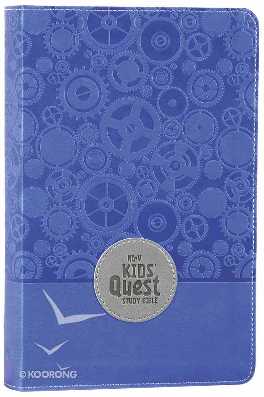 NIRV Kids' Quest Study Bible Blue (Black Letter Edition) Premium Imitation Leather