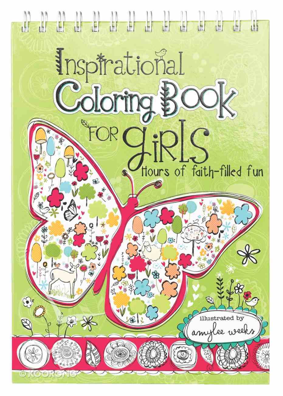 Inspirational Coloring Book For Girls Spiral
