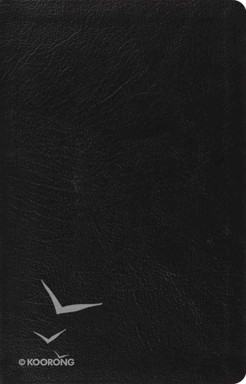 ESV Large Print Thinline Reference Bible Black (Black Letter Edition) Genuine Leather