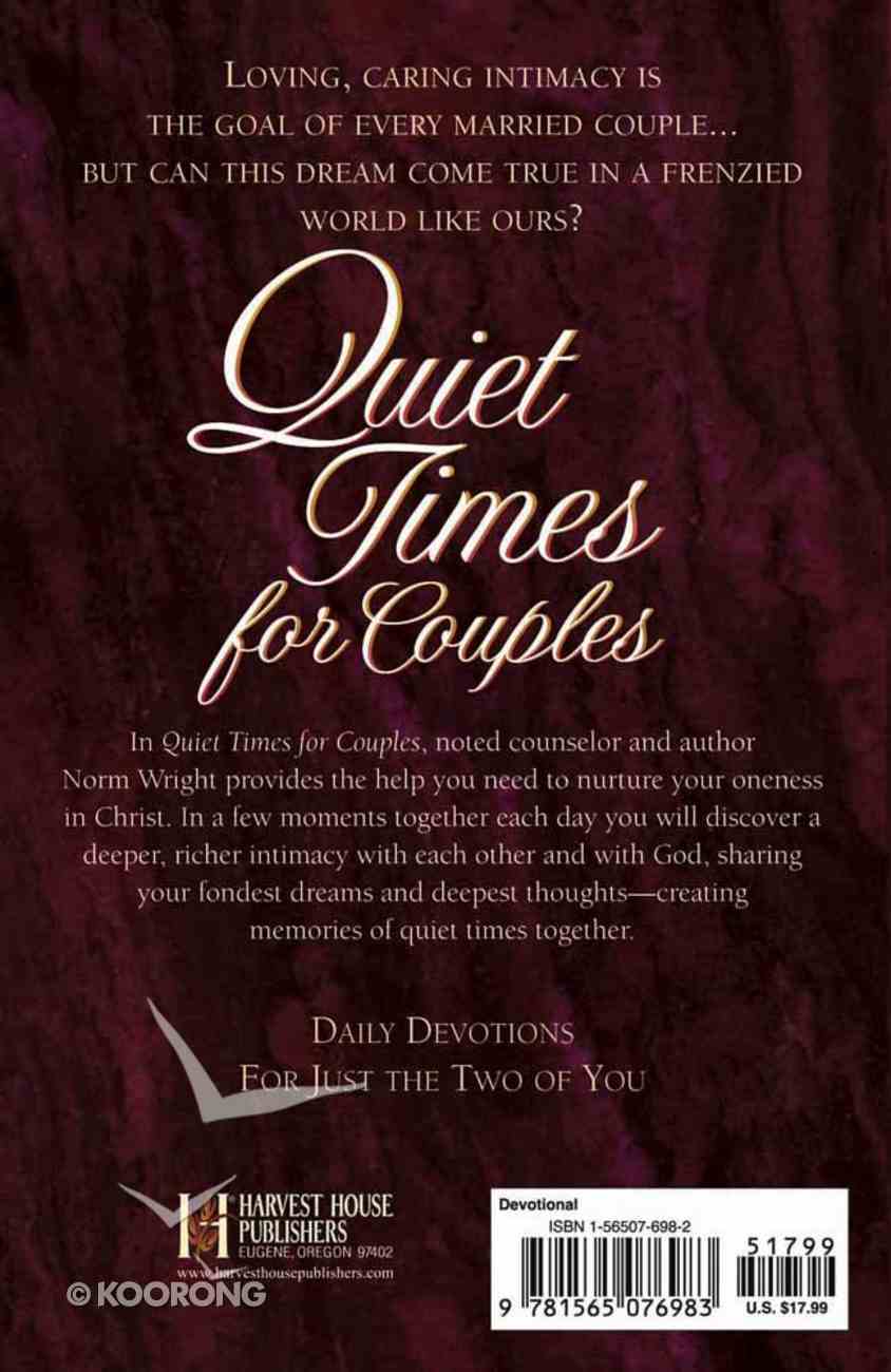 Quiet Times For Couples By H Norman Wright Koorong