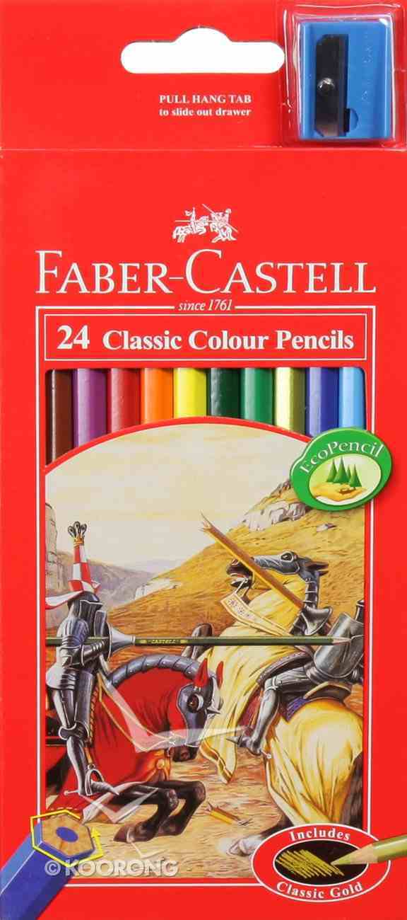 Faber-Castell Classic Colour Pencils Set of 24 + Bonus Sharpener Stationery