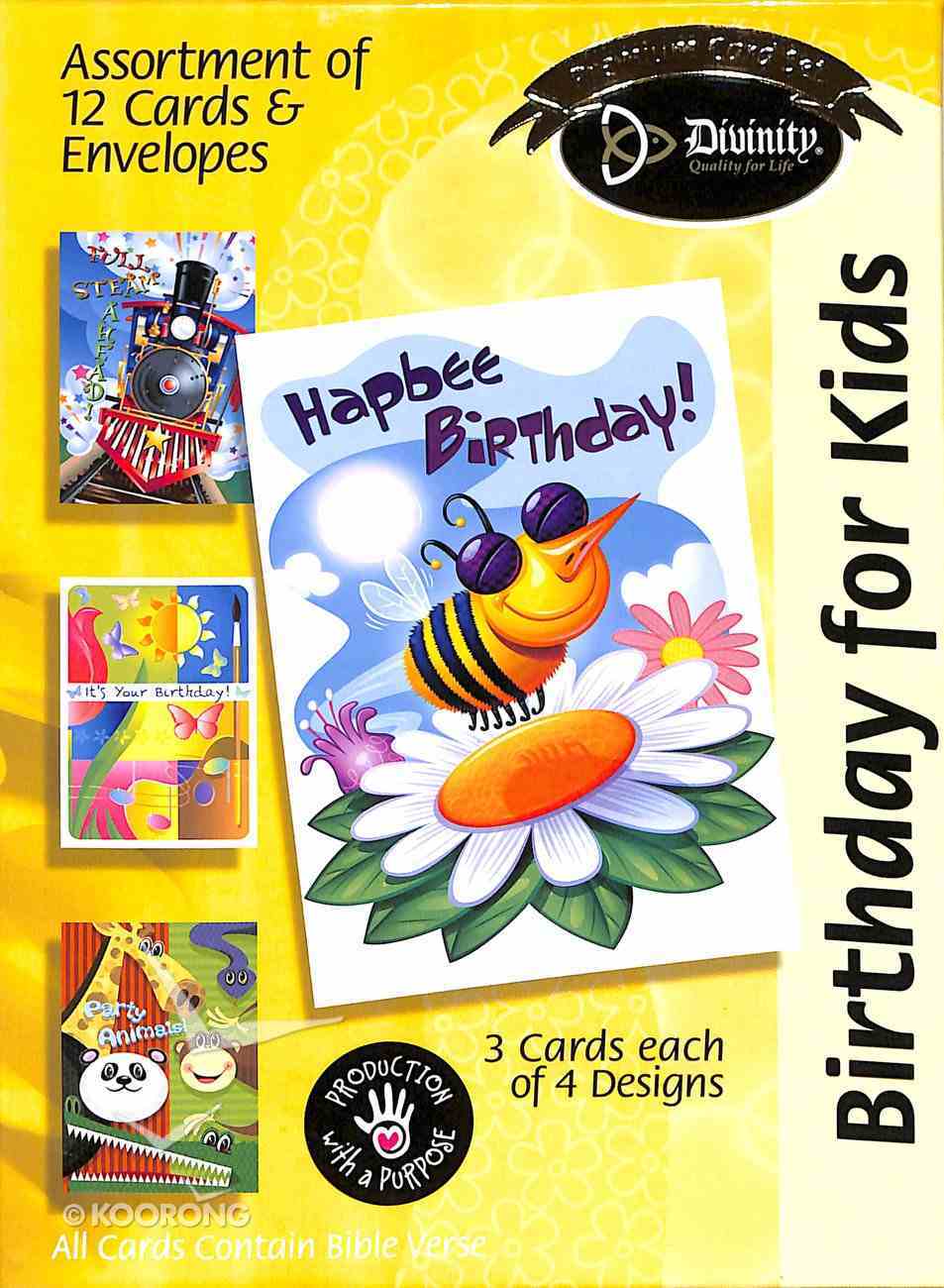 Boxed Cards Birthday For Kids: Bees & Flowers Box