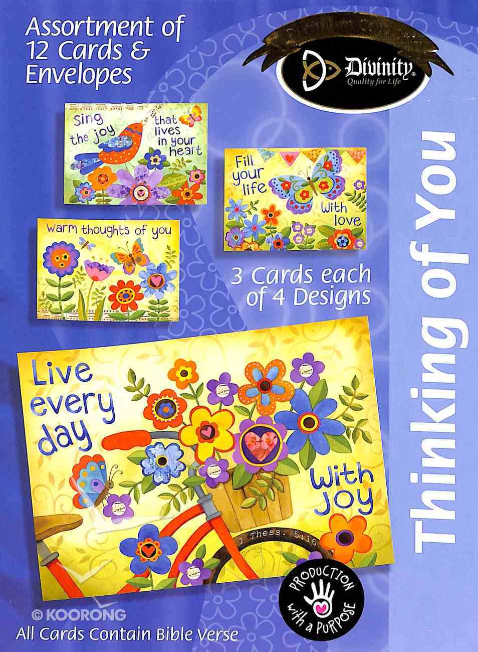 Boxed Cards Thinking of You: Bright Flowers Box