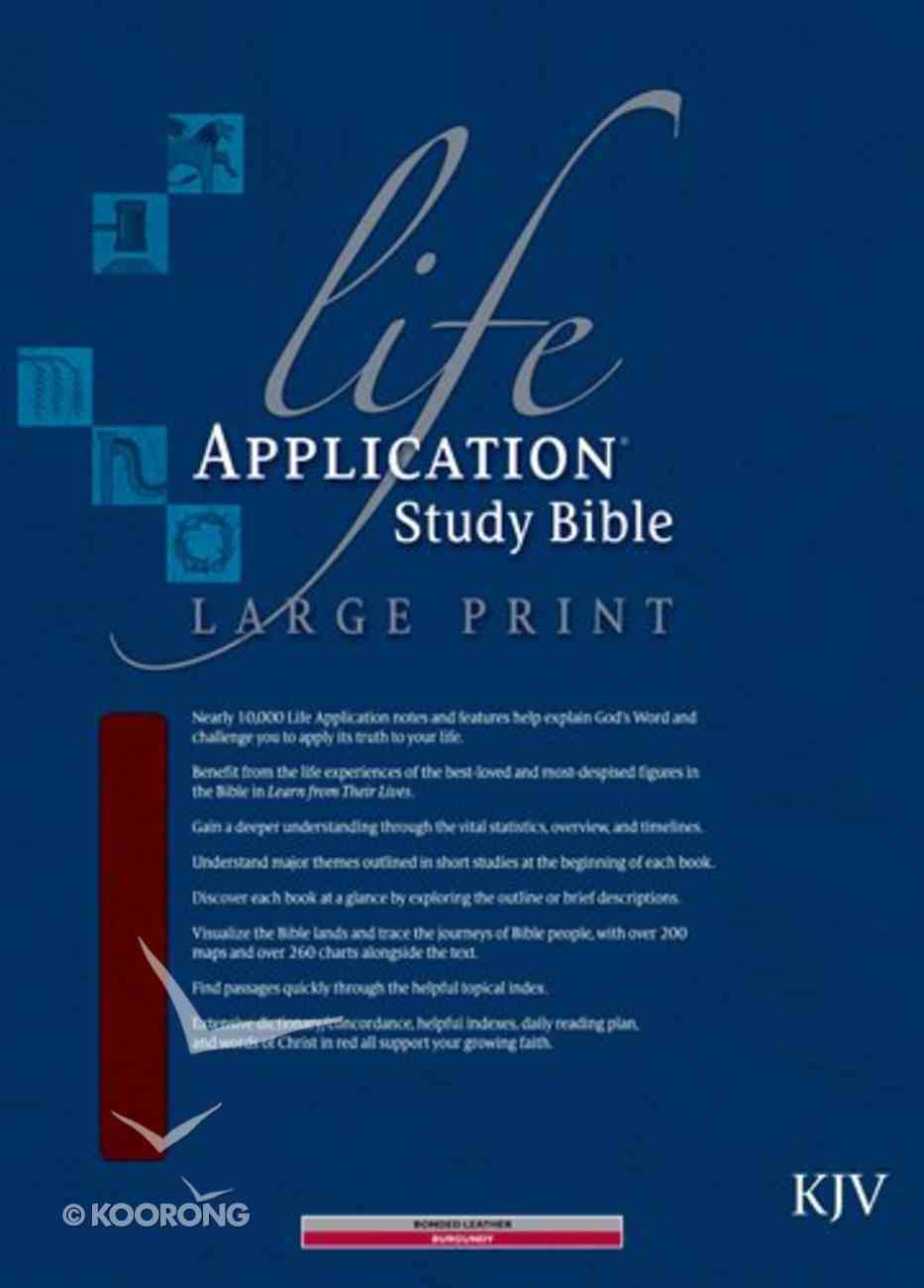 KJV Life Application Study Large Print Burgundy (Red Letter Edition) Bonded Leather