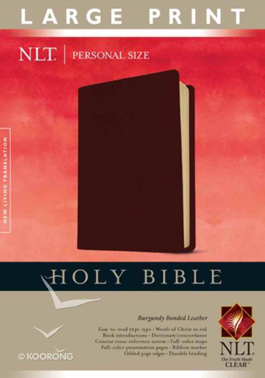 NLT Personal Size Large Print Bible Burgundy Bonded Leather