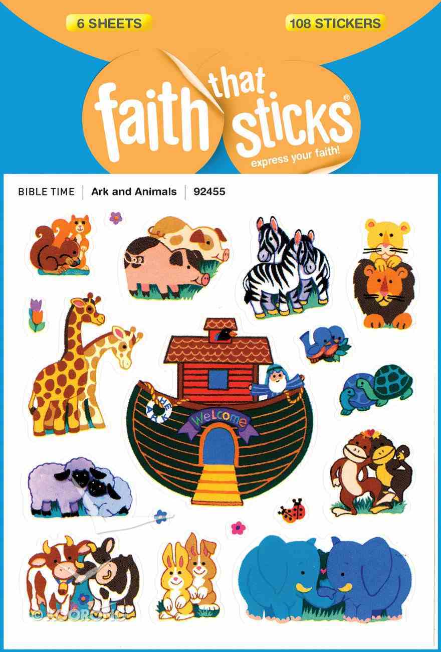 Ark and Animals (6 Sheets, 108 Stickers) (Stickers Faith That Sticks Series) Stickers