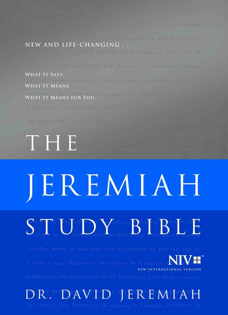 NIV The Jeremiah Study Bible By David Jeremiah | Koorong