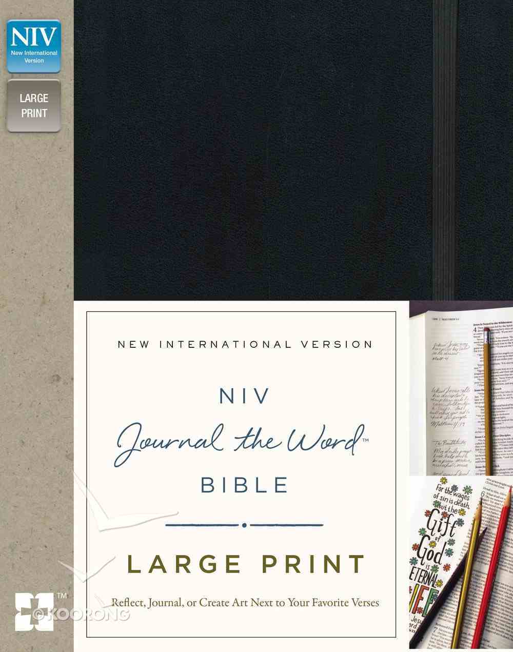 NIV Journal the Word Bible Large Print Black (Black Letter Edition) Hardback
