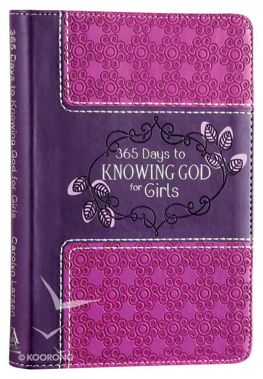 365 Days to Knowing God For Girls (Purple/pink) Imitation Leather