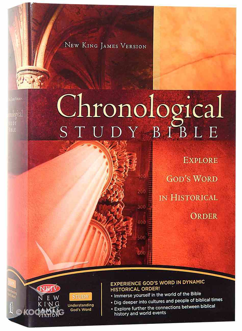 NKJV Chronological Study Bible Burgundy (Black Letter Edition) Hardback