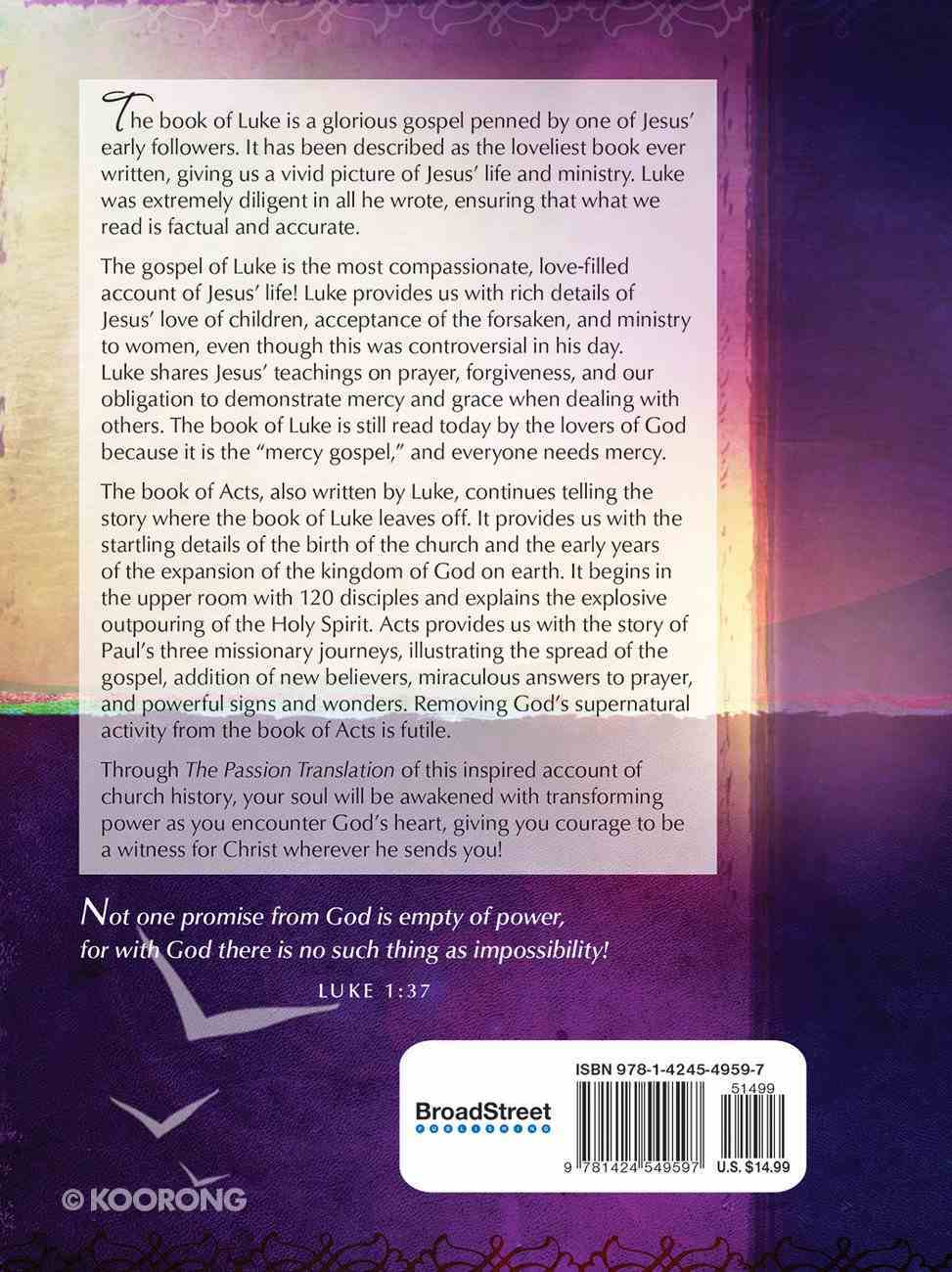 TPT Luke & Acts: To the Lovers of God (Black Letter Edition) Paperback