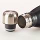 Water Bottle 500ml Stainless Steel: Black - He Restores (Vacuum Sealed) Homeware - Thumbnail 2