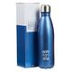 Water Bottle 500ml Stainless Steel: Metallic Blue - Hope Anchors the Soul (Vacuum Sealed) Homeware - Thumbnail 1