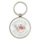 Metal Keyring: Blessed is She Who Believes, Floral, Blessings From Above Collection Jewellery - Thumbnail 0