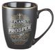 Ceramic Mug: Plans to Prosper (Black/White/Gold) (355ml) Homeware - Thumbnail 0