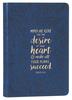 Journal: May He Give You the Desire of Your Heart Navy/Floral, Handy-Sized (Psalm 20:4) Imitation Leather - Thumbnail 0